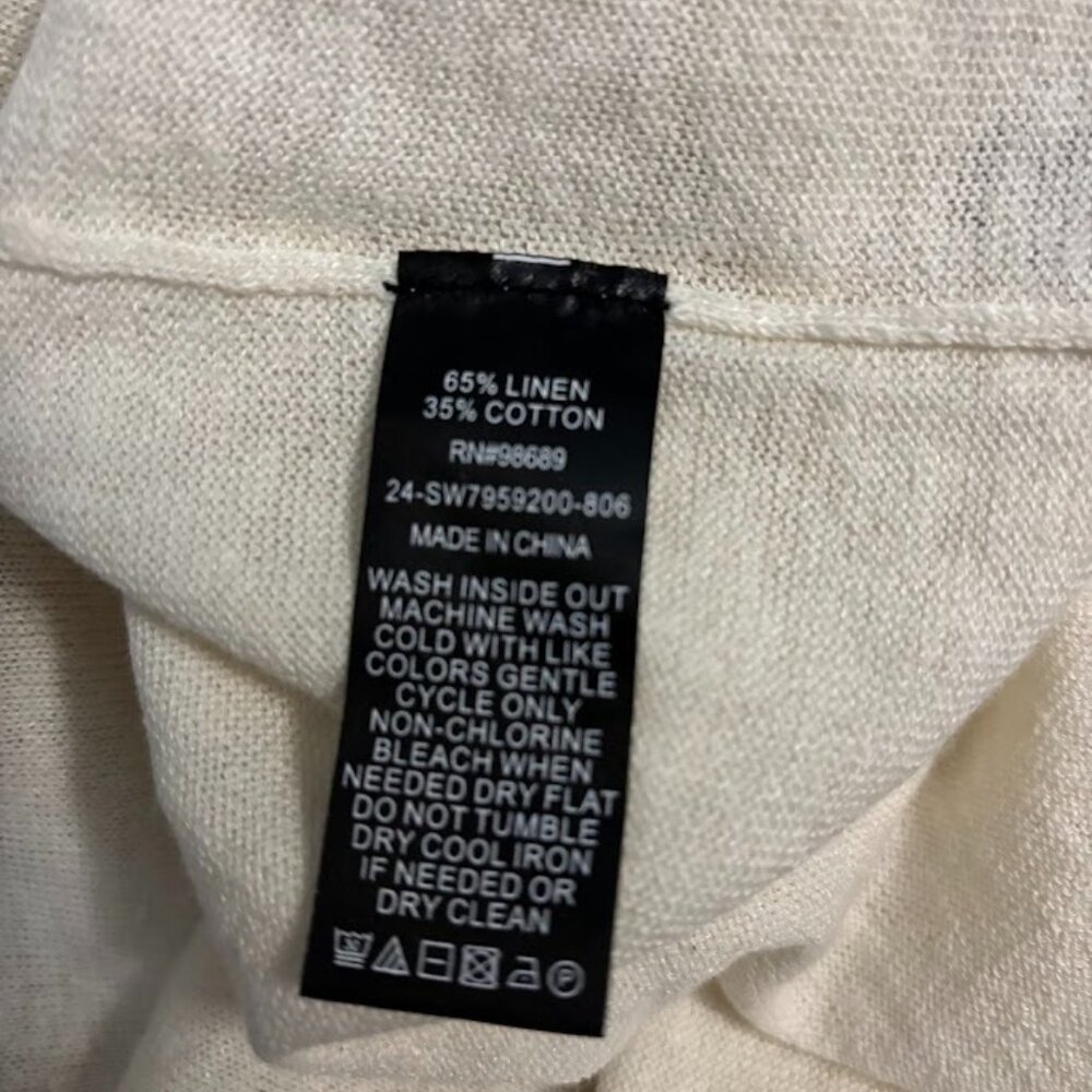 Todd Snyder Men's Bisque Linen Knit Pocket Pullover Sweater Cream XXL NWT - Picture 6 of 10